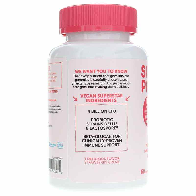 Kids Probiotic Complete Gummies Strawberry Creme, 60 Gummies, by SmartyPants Vitamins, image #4