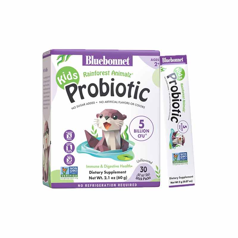 Kids Probiotic Powder Stick Packs, by Bluebonnet