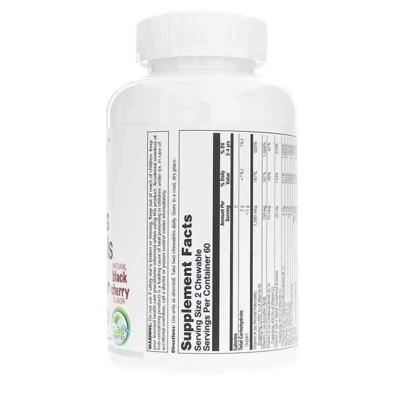 Kids Vitamins & Minerals Chewable Black Cherryavor, 120 Chewables, by Solaray, image #2