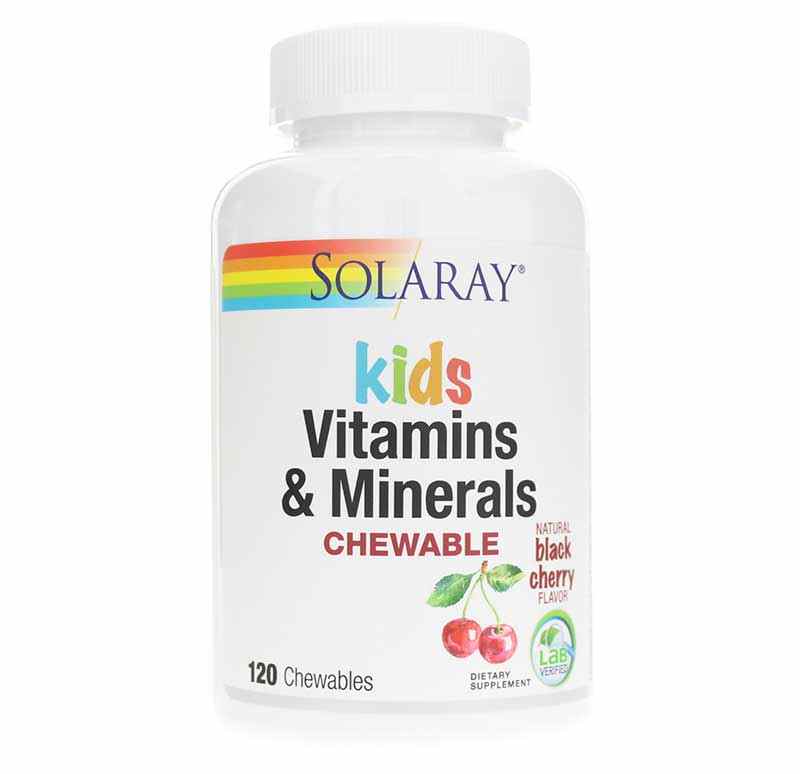 Kids Vitamins & Minerals Chewable Black Cherryavor, by Solaray