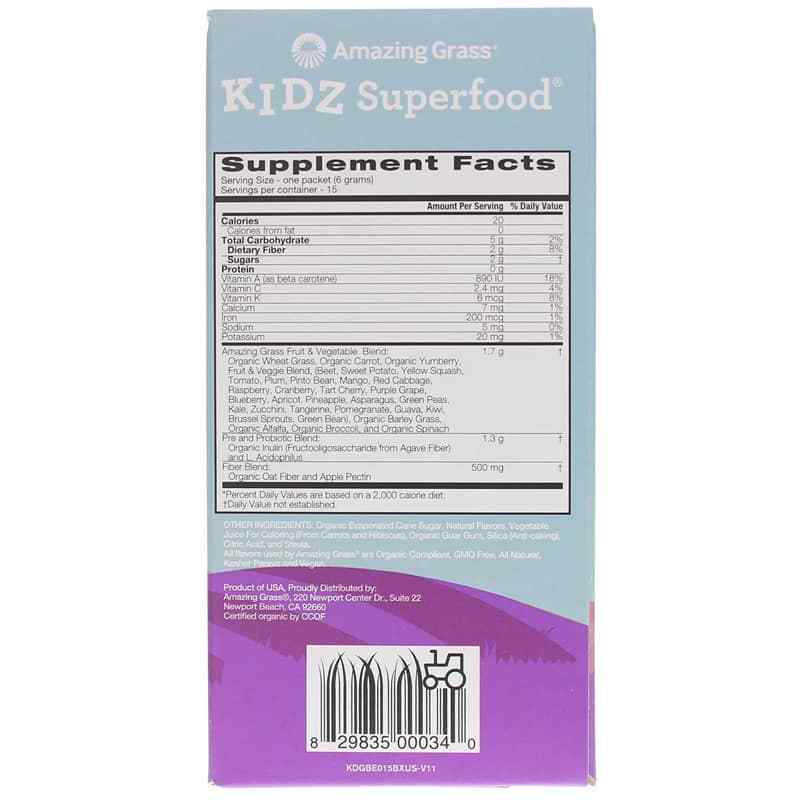 Kidz Superfood, Berry Blast, 15 Packets, by Amazing Grass, image #3