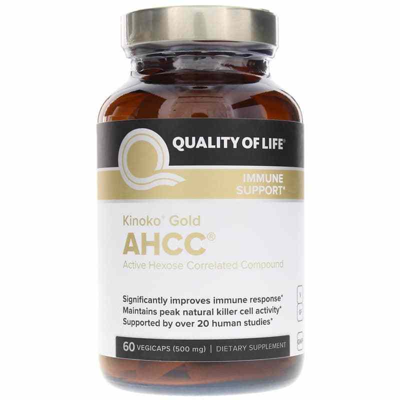 Kinoko Gold AHCC 500 Mg, 60 Veg Capsules, by Quality Of Life