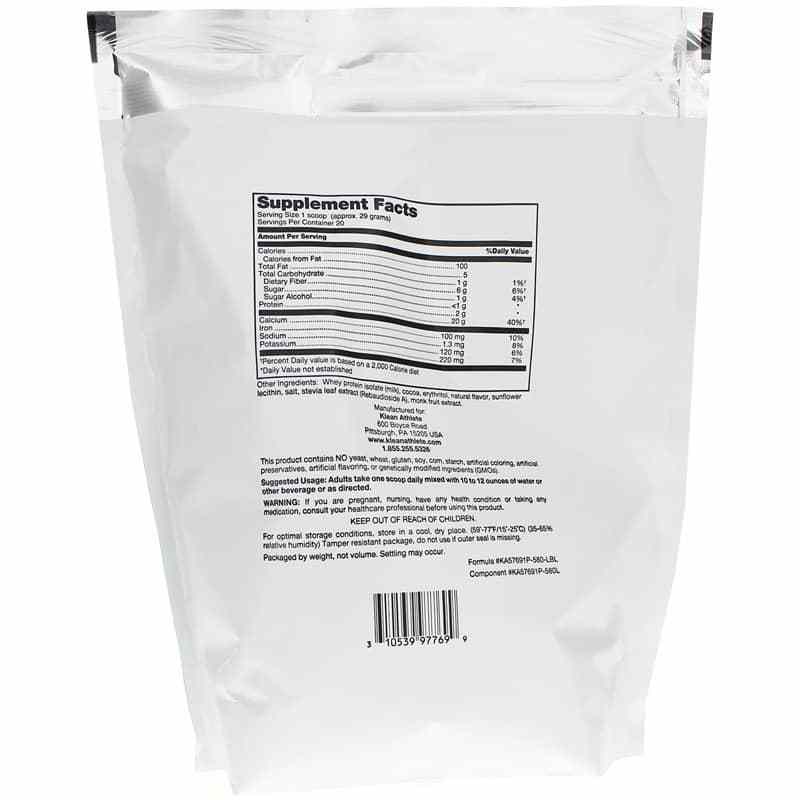 Klean Isolate Whey Protein, Chocolate, 20.5 Oz, by Klean Athlete, image #2