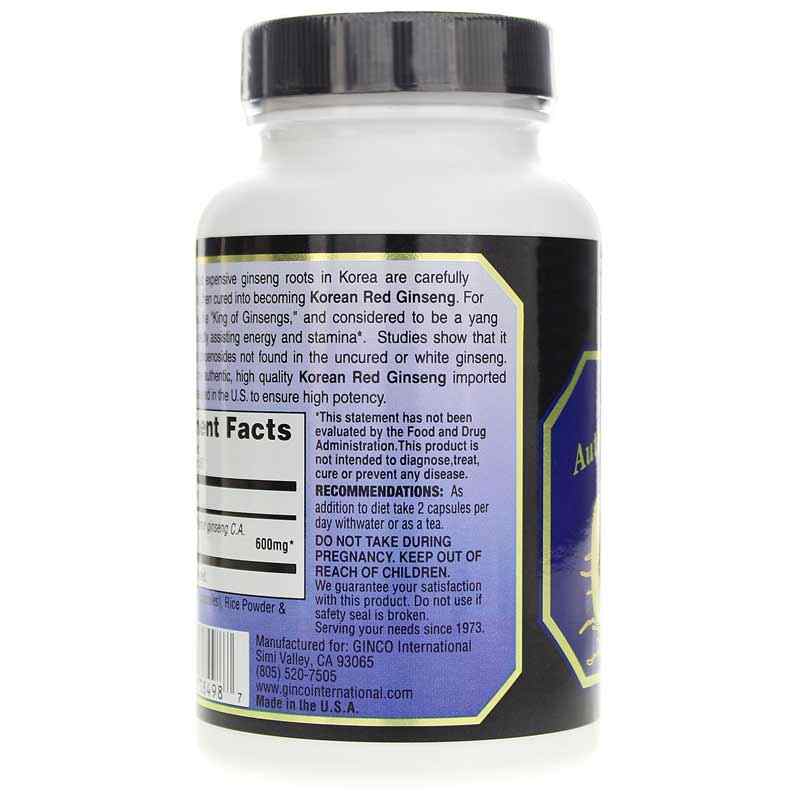 Korean Red Ginseng, 100 Capsules, by Imperial Elixir, image #3