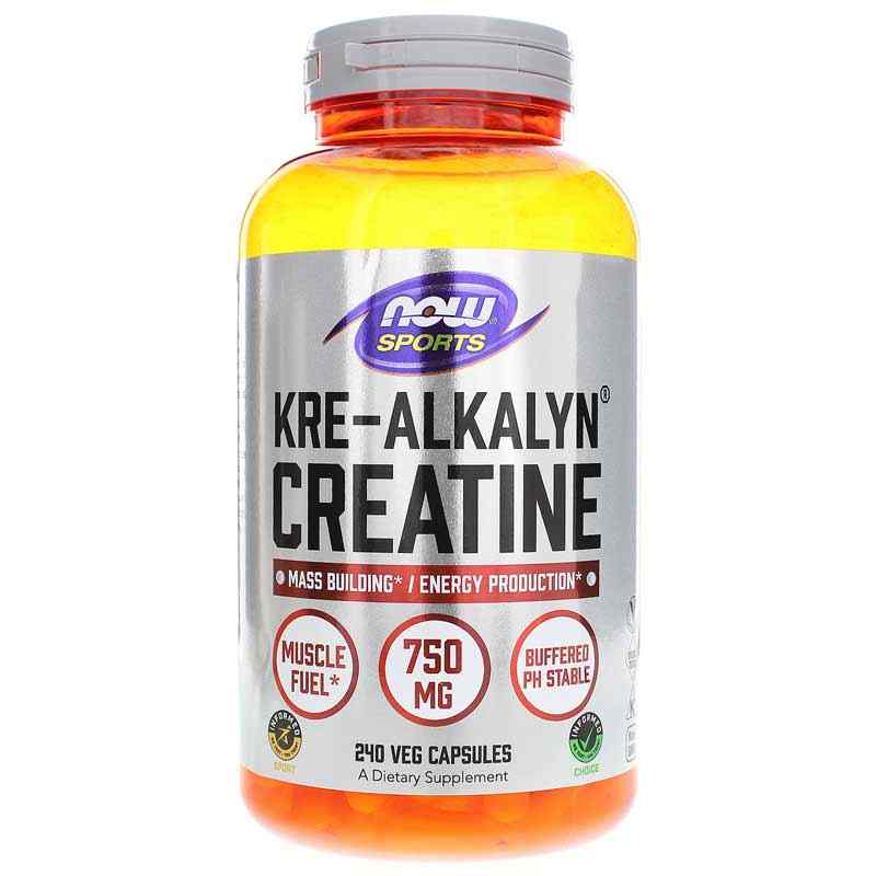 Kre-Alkalyn Creatine, 240 Capsules, by NOW Foods