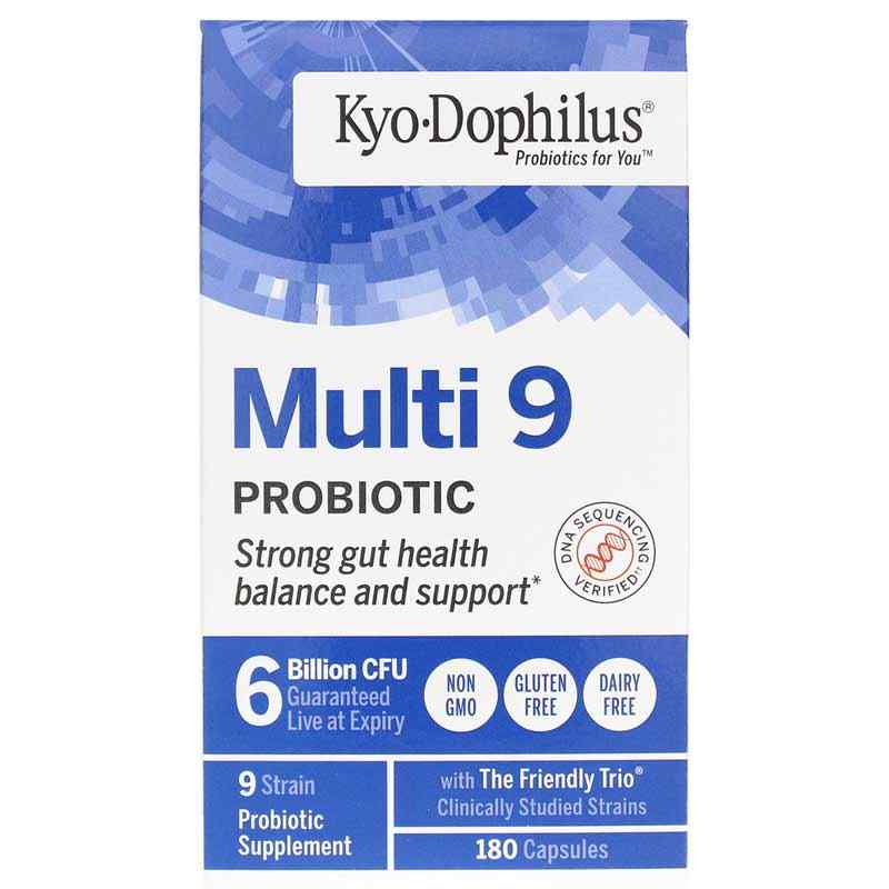Kyo-Dophilus Multi 9 Probiotic, 180 Capsules, by Kyolic