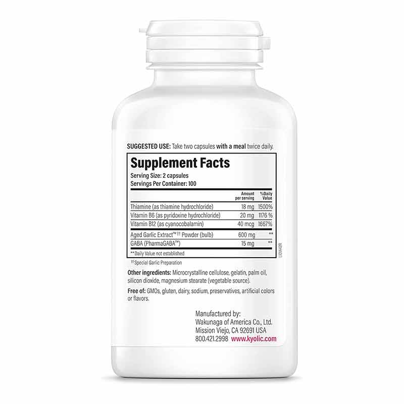Kyolic Formula 101 Stress & Fatigue Relief, 200 Capsules, by Kyolic, image #3