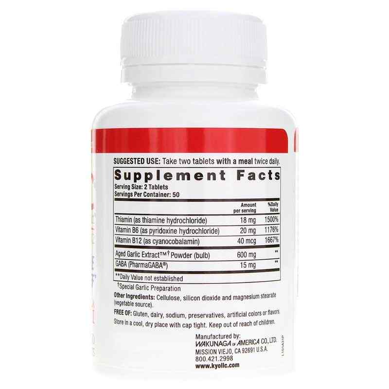 Kyolic Formula 101 Stress & Fatigue Relief, 100 Tablets, by Kyolic, image #2