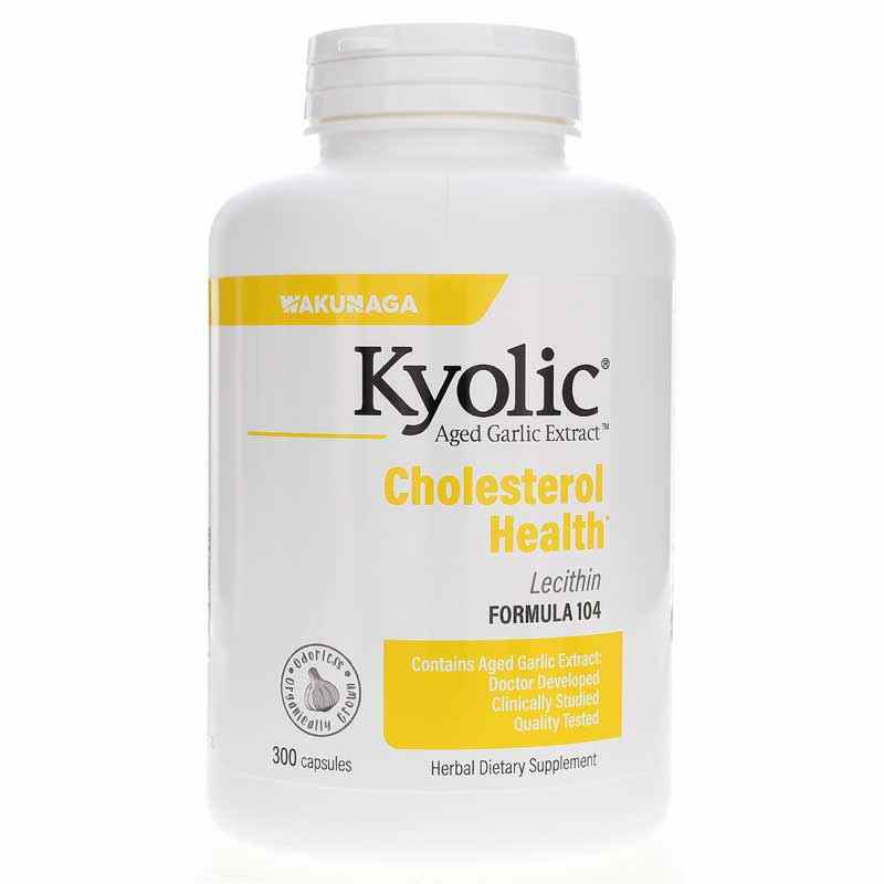 Kyolic Formula 104 Lecithin Cholesterol, 300 Capsules, by Kyolic