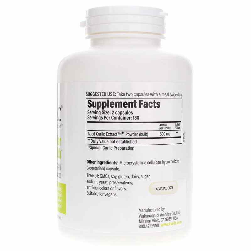 Kyolic Formula 300 Cardiovascular Health Vegan, 360 Vegan Capsules, by Kyolic, image #2