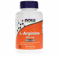 L-Arginine Capsules 500 Mg, 100 Capsules, by NOW Foods