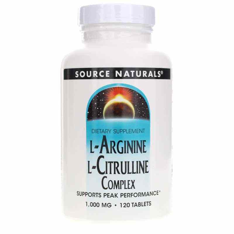 L-Arginine L-Citrulline Complex, 120 Tablets, by Source Naturals
