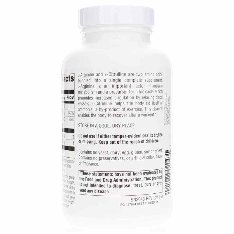 L-Arginine L-Citrulline Complex, 120 Tablets, by Source Naturals, image #3