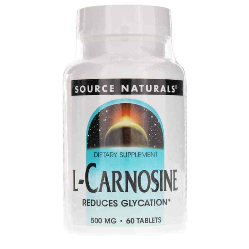 L-Carnosine 500 Mg, 60 Tablets, by Source Naturals