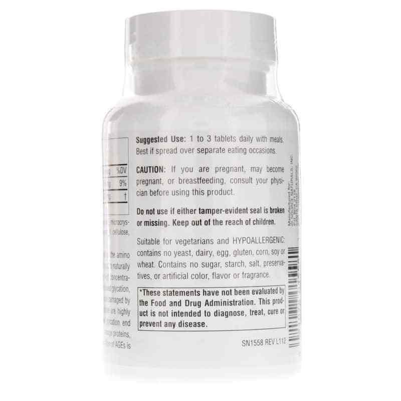L-Carnosine 500 Mg, 60 Tablets, by Source Naturals, image #3