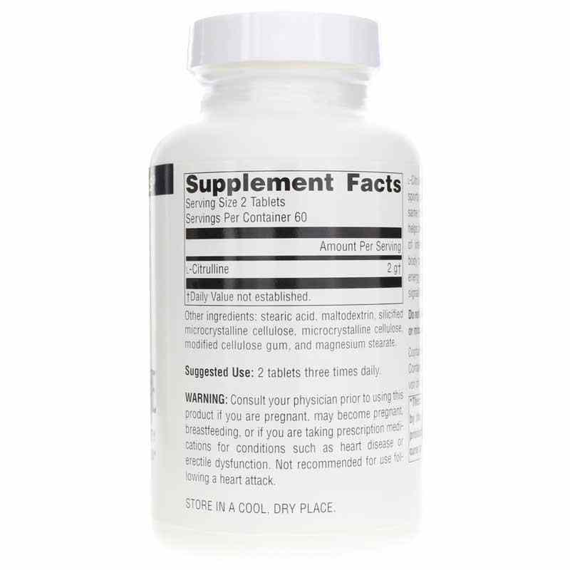 L-Citrulline 1000 Mg Tablets, 120 Tablets, by Source Naturals, image #2