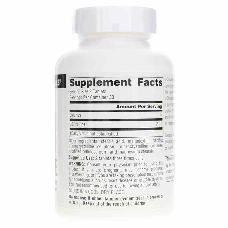L-Citrulline 1000 Mg Tablets, 60 Tablets, by Source Naturals, image #2