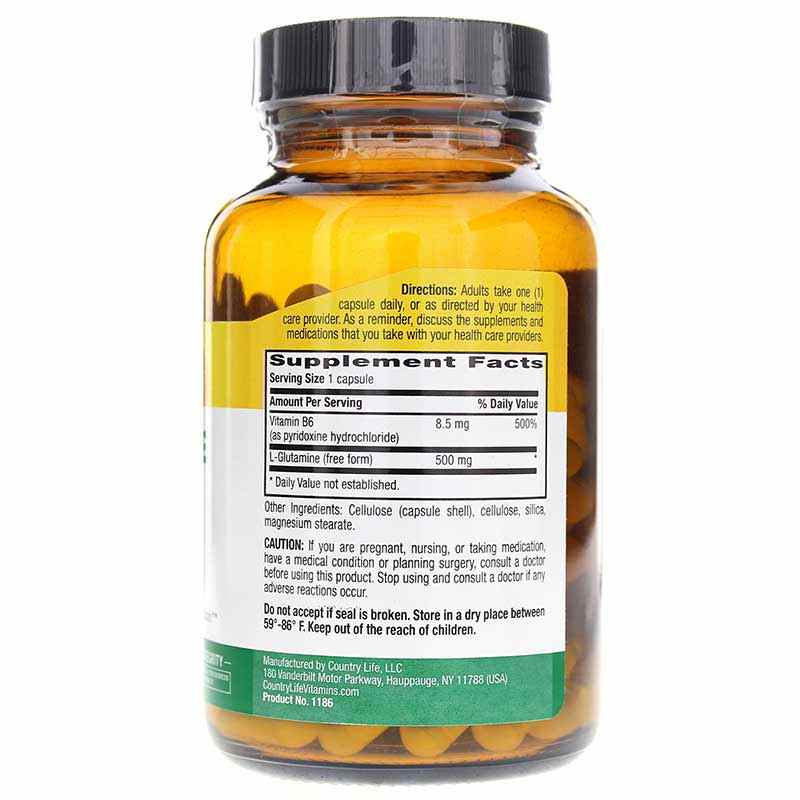L-Glutamine Caps 500 Mg, by Country Life, image #2