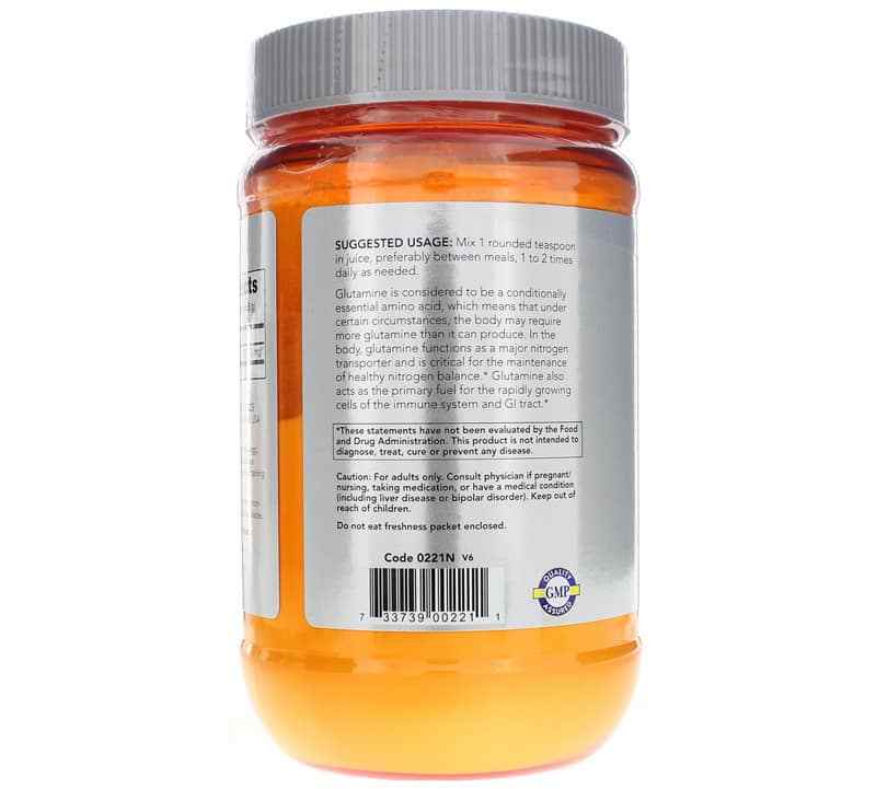 L-Glutamine Powder, 1 Lb, by NOW Foods, image #3