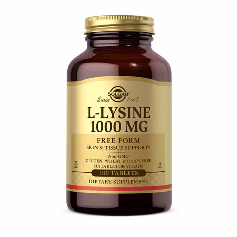 L-Lysine 1000 Mg, 100 Tablets, by Solgar