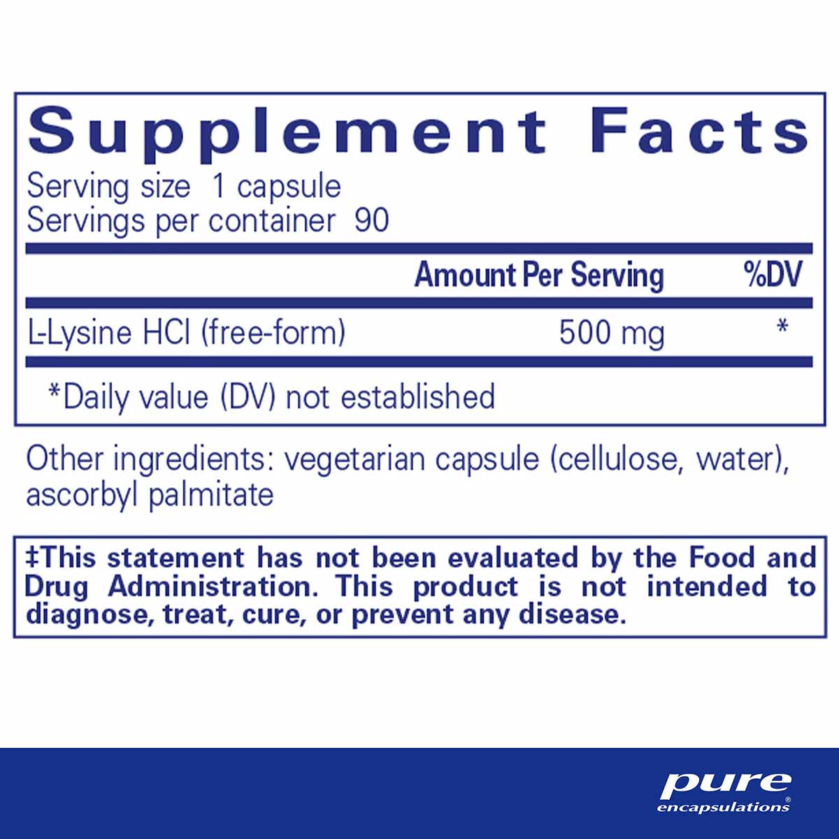 L-Lysine, by Pure Encapsulations