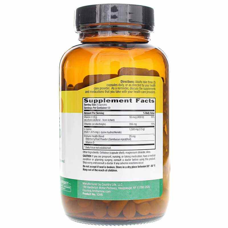 L-Lysine Advanced 1500 Mg, by Country Life, image #2