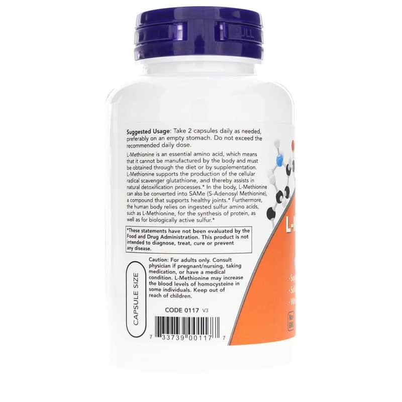 L-Methionine 500 Mg, by NOW Foods, image #3