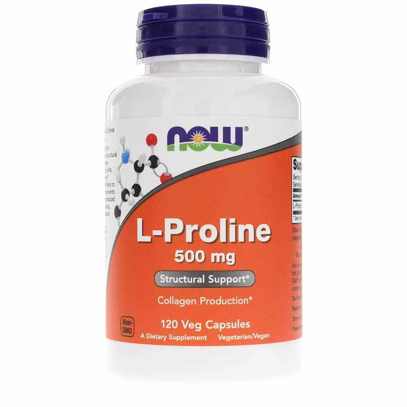 L-Proline 500 Mg, by NOW Foods