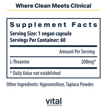 L-Theanine 200 Mg, 120 Capsules, by Vital Nutrients, image #2