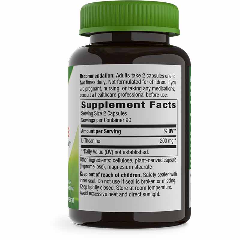 L-Theanine 200 Mg, 180 Veg Capsules, by Natures Way, image #3