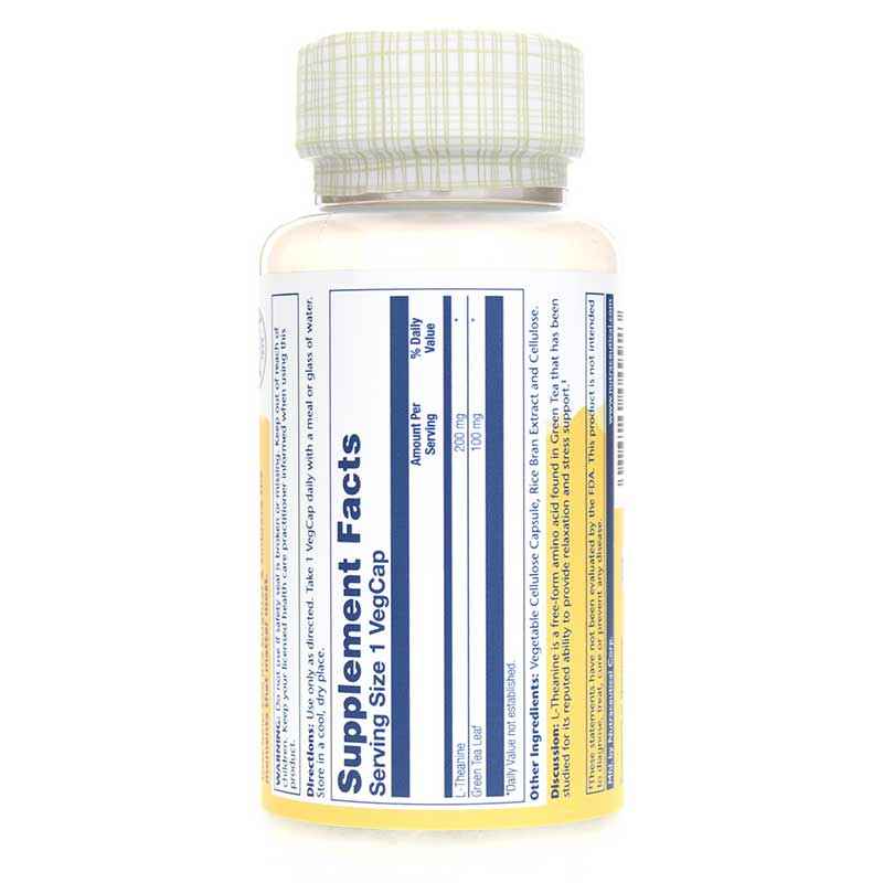 L-Theanine 200 Mg with Green Tea, by Solaray, image #3