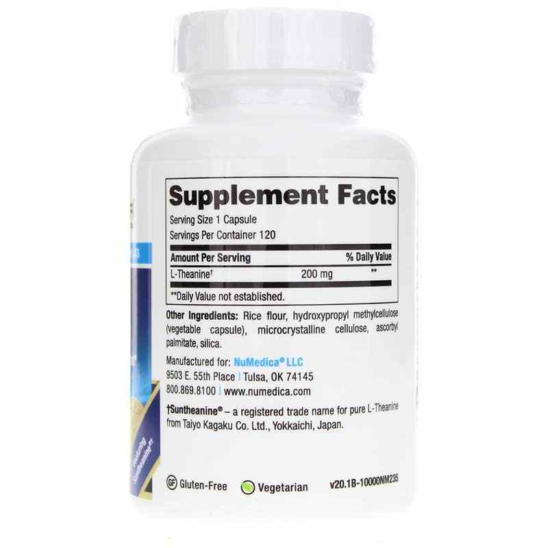 L-Theanine, 120 Veg Capsules, by NuMedica, image #2