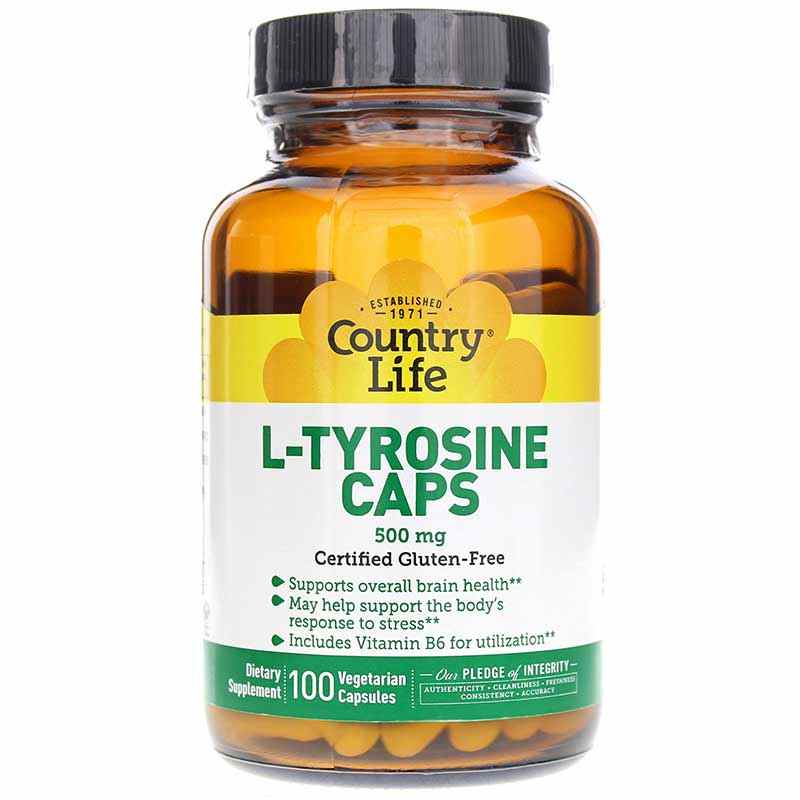 L-Tyrosine 500 Mg, by Country Life