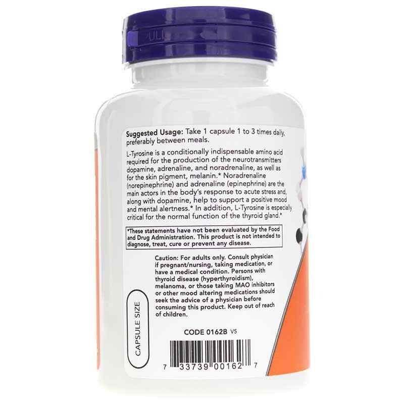 L-Tyrosine 500 Mg, by NOW Foods, image #3