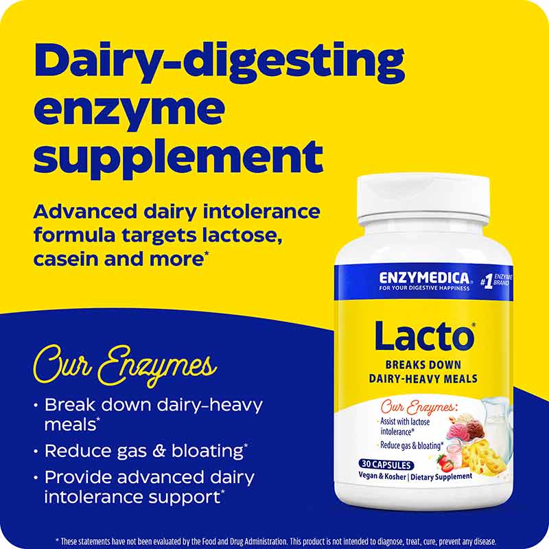 Lacto, 30 Capsules, by Enzymedica, image #3