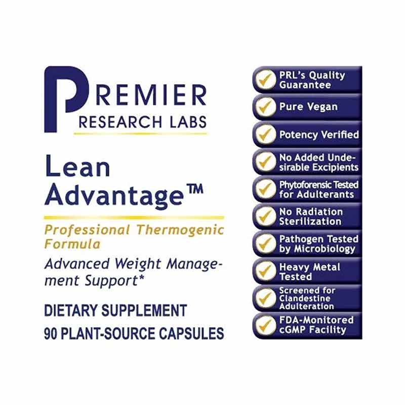 Lean Advantage Advanced Weight Management Support, by Premier Research Labs, image #2