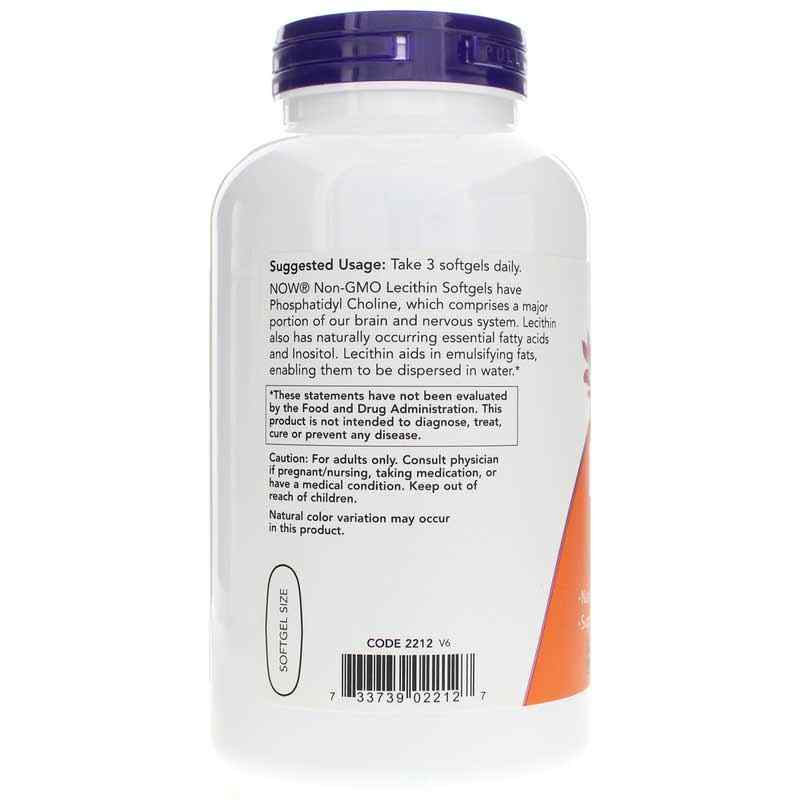 Lecithin 1200 Mg, 200 Softgels, by NOW Foods, image #3