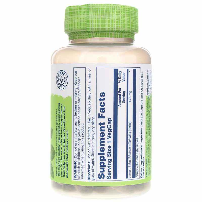 Lemon Balm 475 Mg, by Solaray, image #2