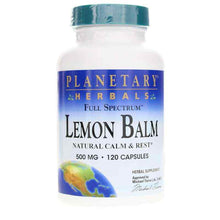 Lemon Balm 500 Mg Full Spectrum, by Planetary Herbals