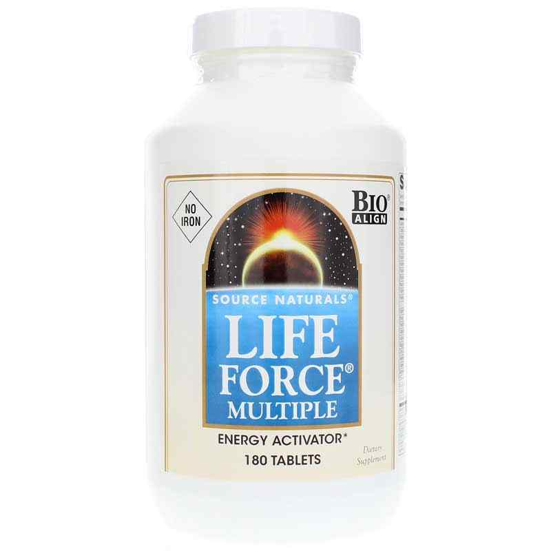 Life Force Multiple No Iron Tablets, 180 Tablets, by Source Naturals
