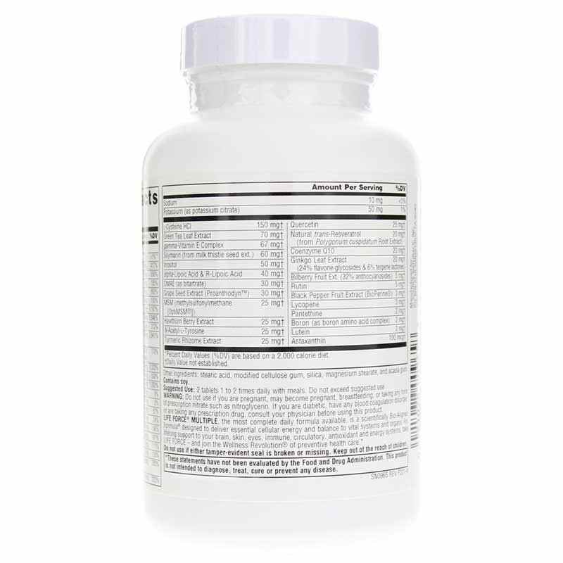 Life Force Multiple No Iron Tablets, 60 Tablets, by Source Naturals, image #3