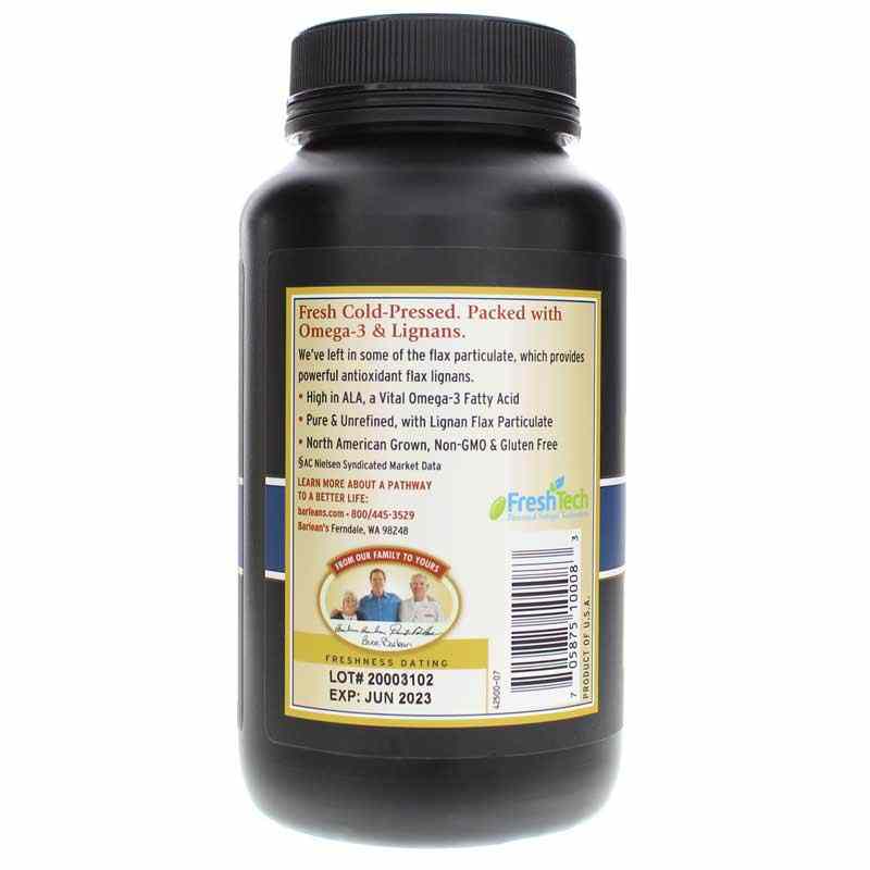 Lignan Flax Oil, 250 Softgels, by Barleans Organic Oils, image #3