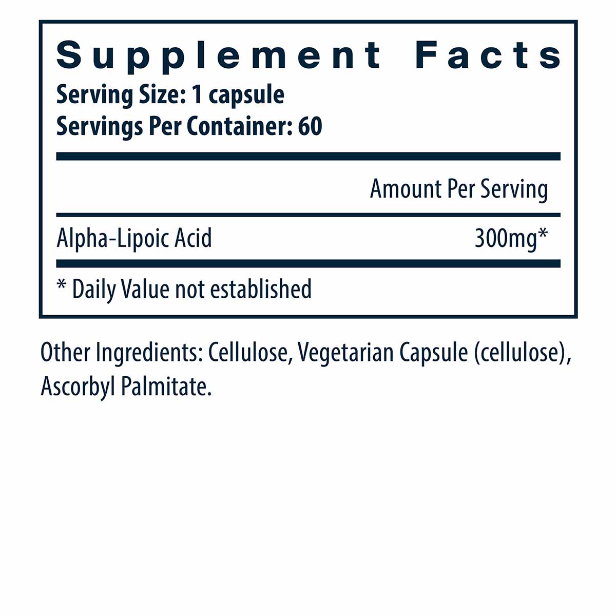 Lipoic Acid 300 Mg, 60 Capsules, by Vital Nutrients
