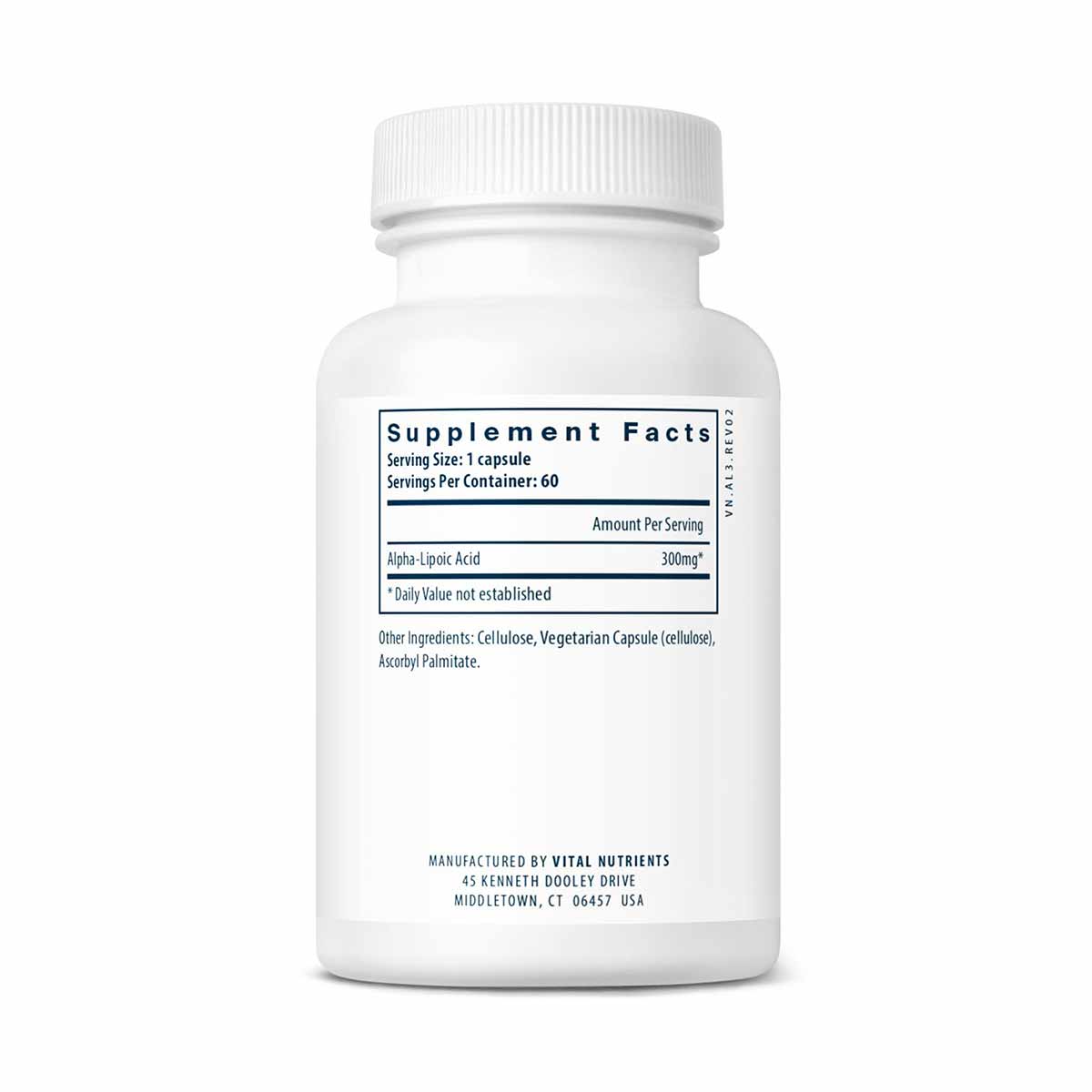 Lipoic Acid 300 Mg, 60 Capsules, by Vital Nutrients