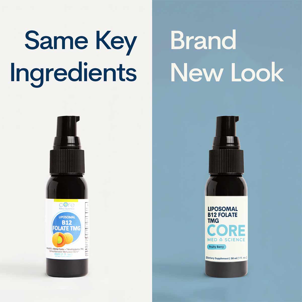 Liposomal B12 Folate TMG, 1 Oz, by Core Med Science
