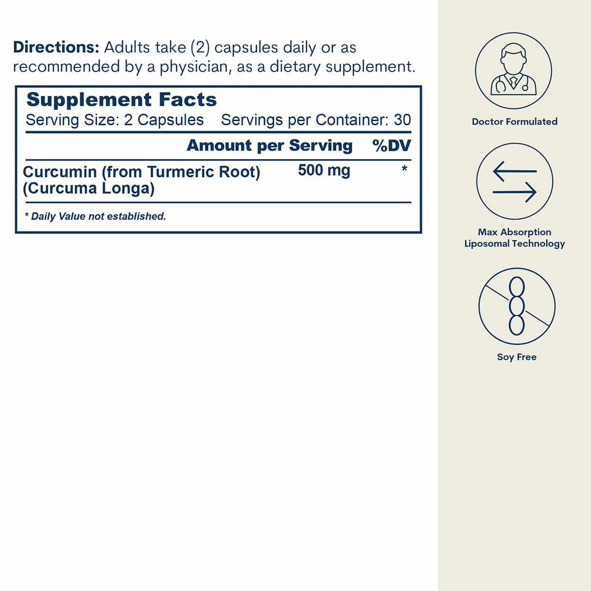 Liposomal Curcumin Caps, 60 Capsules, by Core Med Science