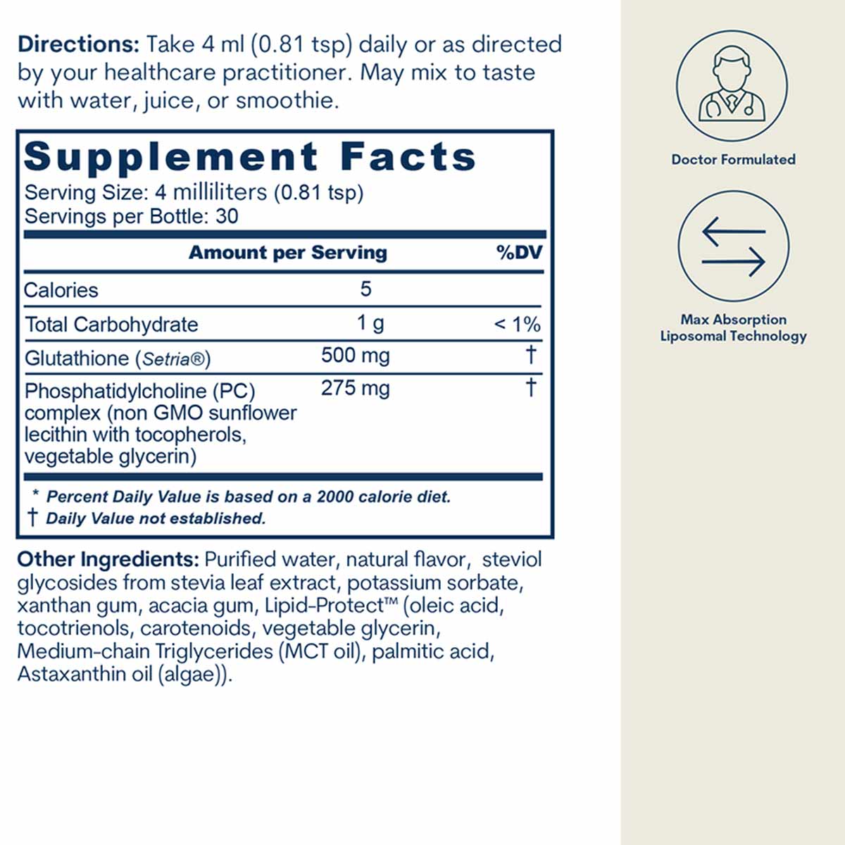 Liposomal Glutathione, by Core Med Science
