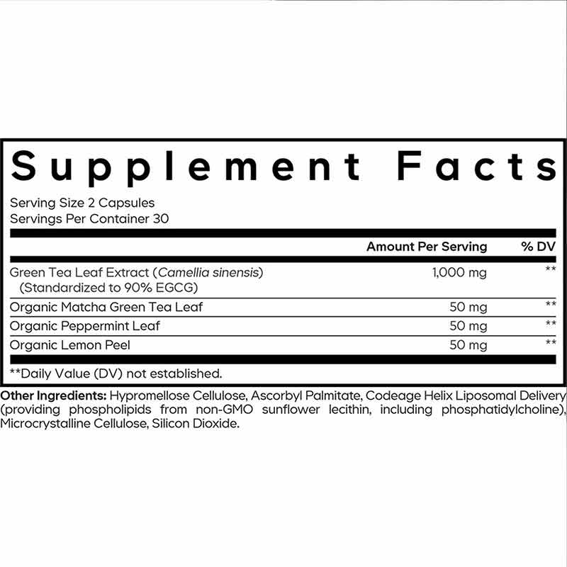 Liposomal Green Tea+ Ultra, 60 Veg Capsules, by Codeage, image #3