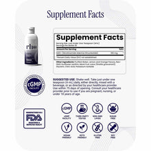 Rho Nutrition Liposomal NAD+ supplement bottle with supplement facts label showing 100mg NAD+ per serving and ingredient list