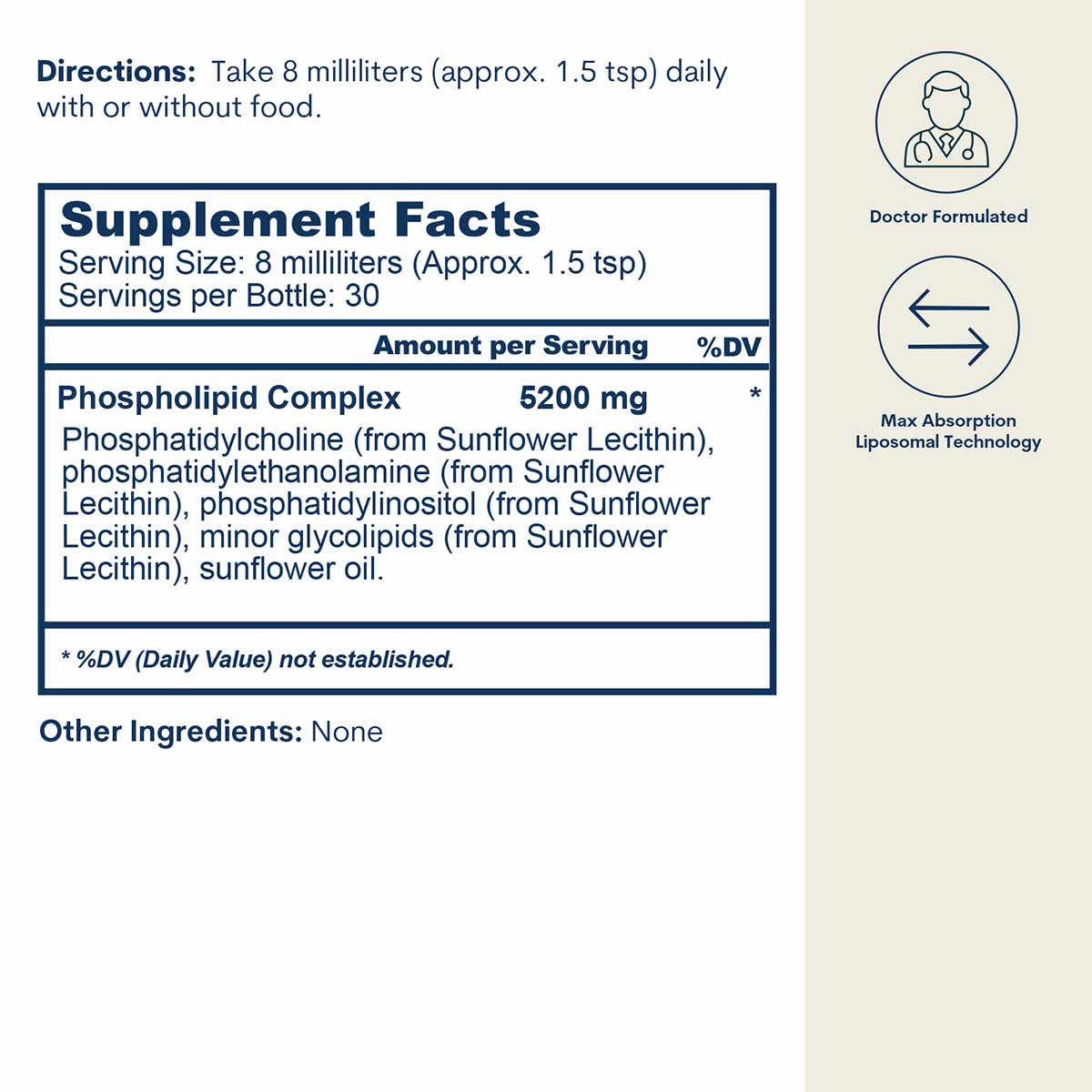 Liposomal PC Phospholipid Complex, 8 Oz, by Core Med Science